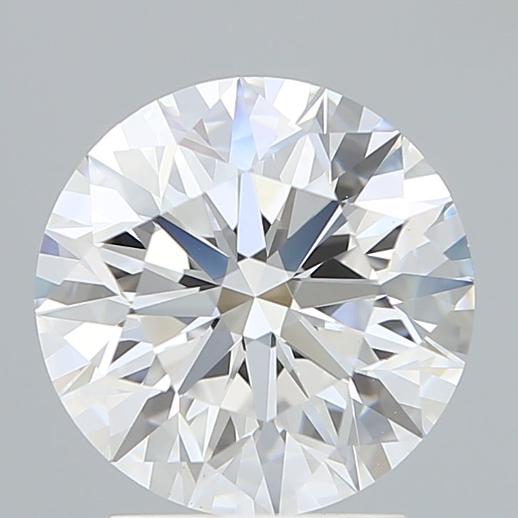 2.55 Carat Round Lab Diamond with  Cut Diamond in 14KT  view 1
