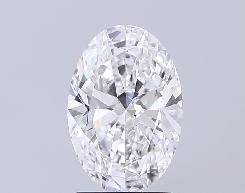 2.2 Carat Oval Lab Diamond with  Cut Diamond in 14KT  view 1
