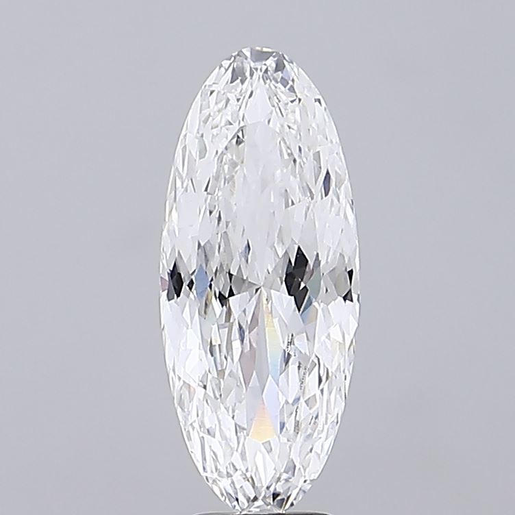 5.07 Carat Oval Lab Diamond with  Cut Diamond in 14KT  view 1
