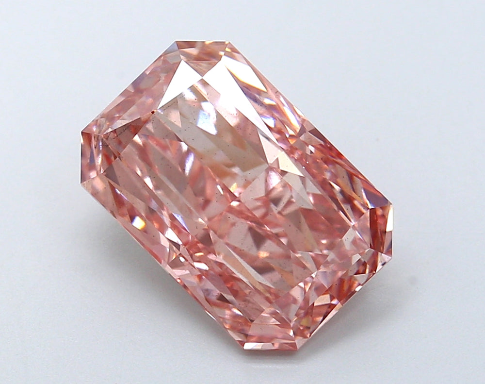 4.07 Carat Radiant Lab Diamond with  Cut Diamond in 14KT  view 1
