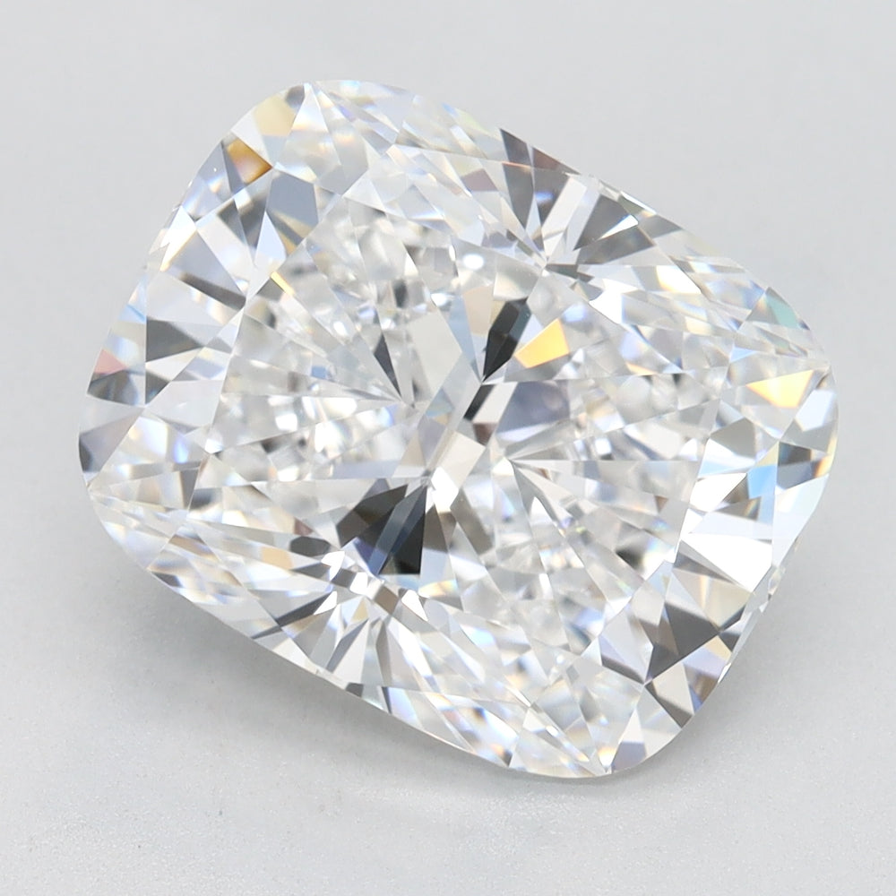 4.68 Carat Cushion Lab Diamond with  Cut Diamond in 14KT  view 1
