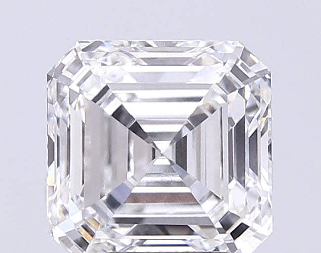 3.3 Carat Asscher Lab Diamond with  Cut Diamond in 14KT  view 1
