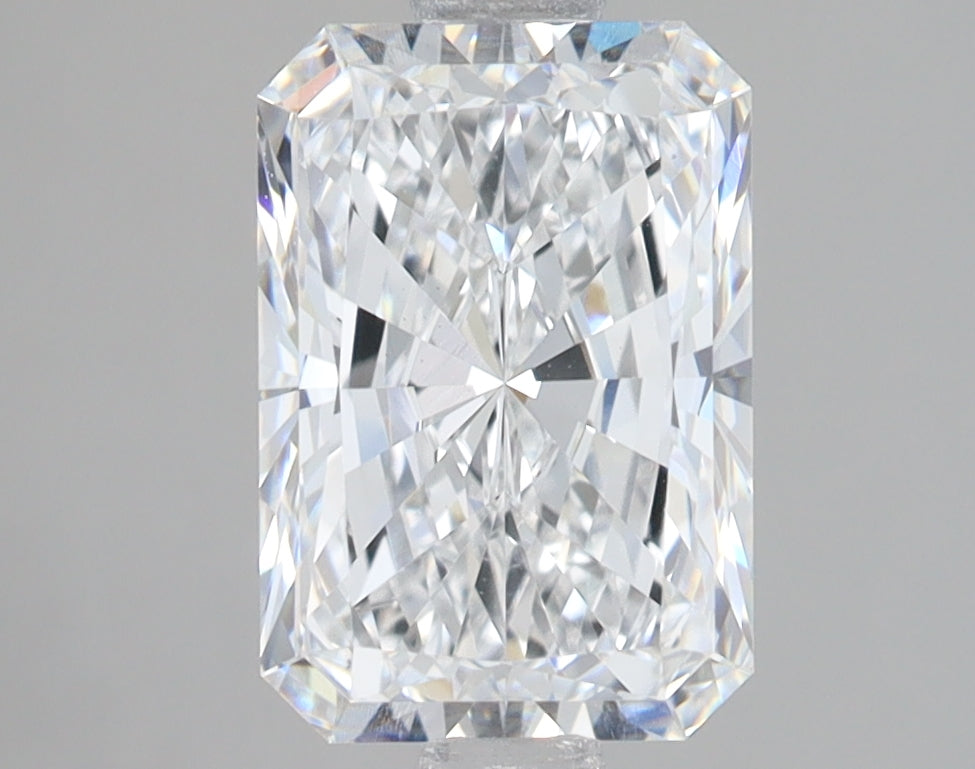 2.1 Carat Radiant Lab Diamond with  Cut Diamond in 14KT  view 1
