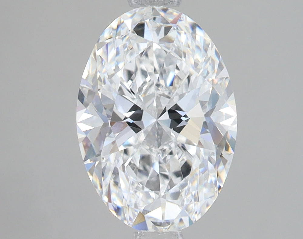 2.22 Carat Oval Lab Diamond with  Cut Diamond in 14KT  view 1
