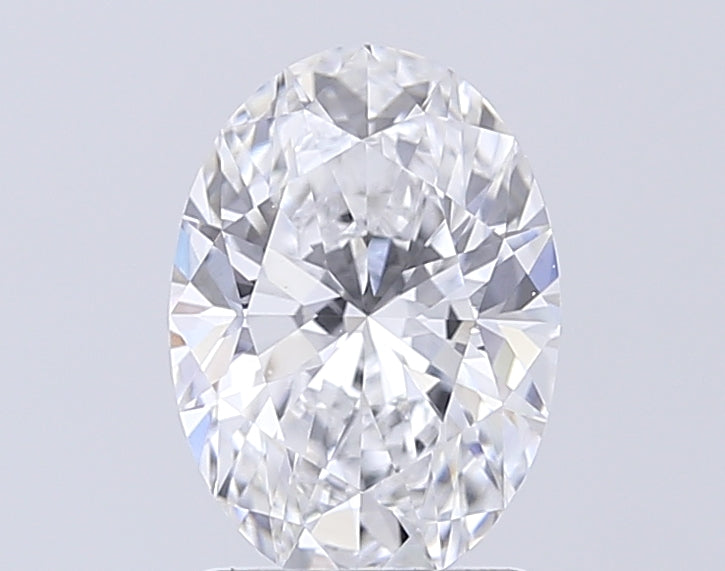 1.62 Carat Oval Lab Diamond with  Cut Diamond in 14KT  view 1
