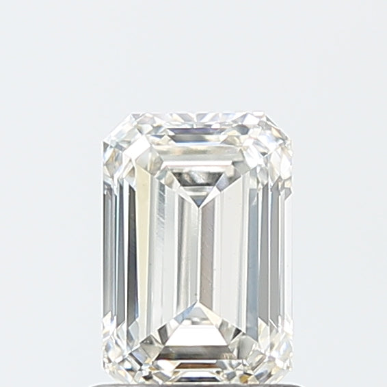 1.19 Carat Emerald Lab Diamond with  Cut Diamond in 14KT  view 1
