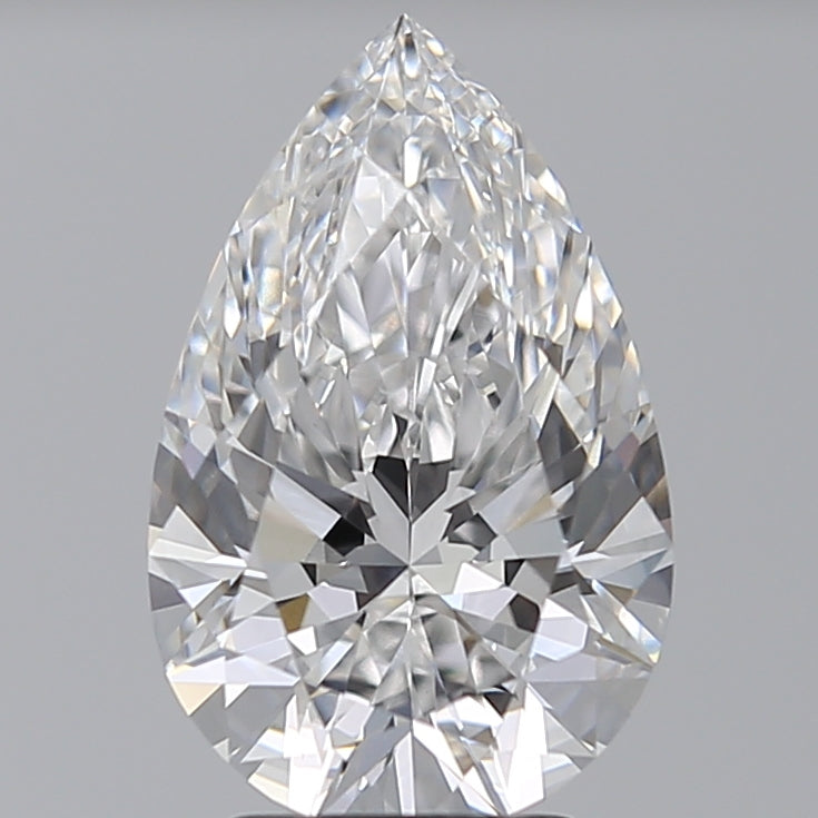 3.28 Carat Pear Lab Diamond with  Cut Diamond in 14KT  view 1

