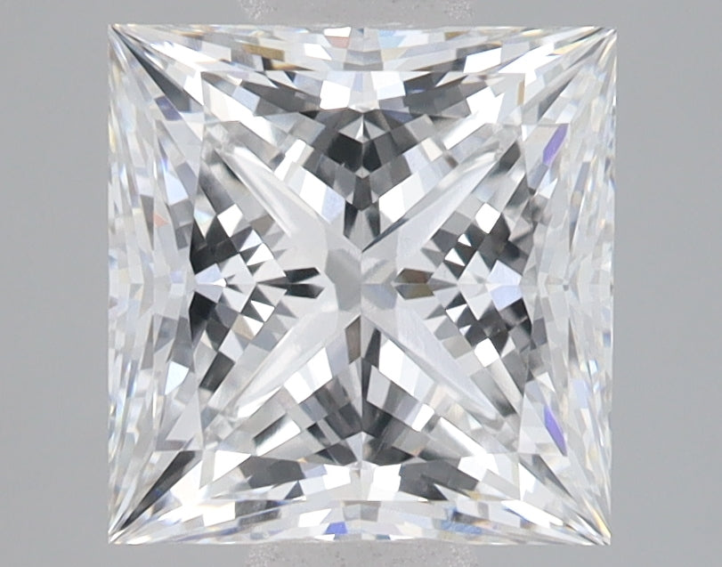 3.08 Carat Princess Lab Diamond with  Cut Diamond in 14KT  view 1
