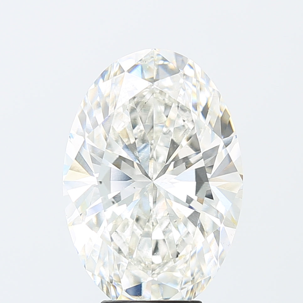 6.2 Carat Oval Lab Diamond with  Cut Diamond in 14KT  view 1
