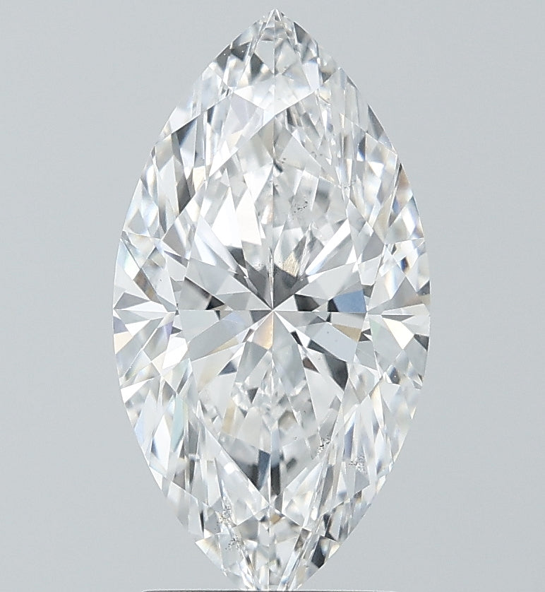 2.46 Carat Marquise Lab Diamond with  Cut Diamond in 14KT  view 1
