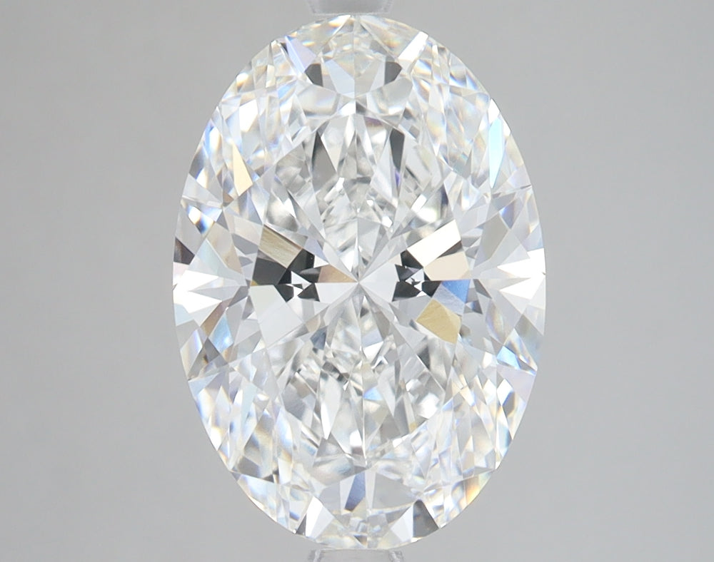 3.71 Carat Oval Lab Diamond with  Cut Diamond in 14KT  view 1
