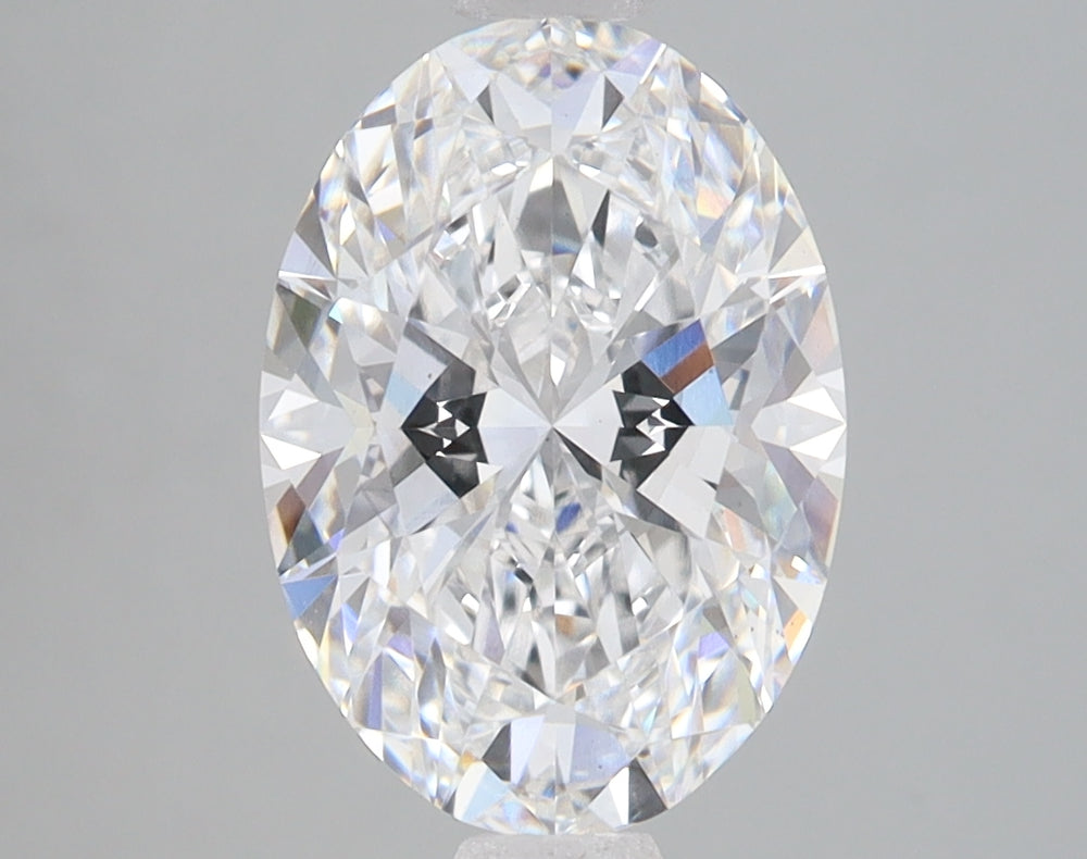 2.5 Carat Oval Lab Diamond with  Cut Diamond in 14KT  view 1

