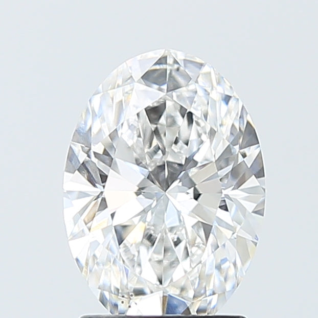 2.01 Carat Oval Lab Diamond with  Cut Diamond in 14KT  view 1
