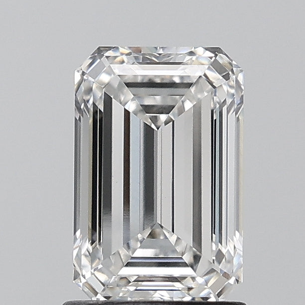 1.57 Carat Emerald Lab Diamond with  Cut Diamond in 14KT  view 1
