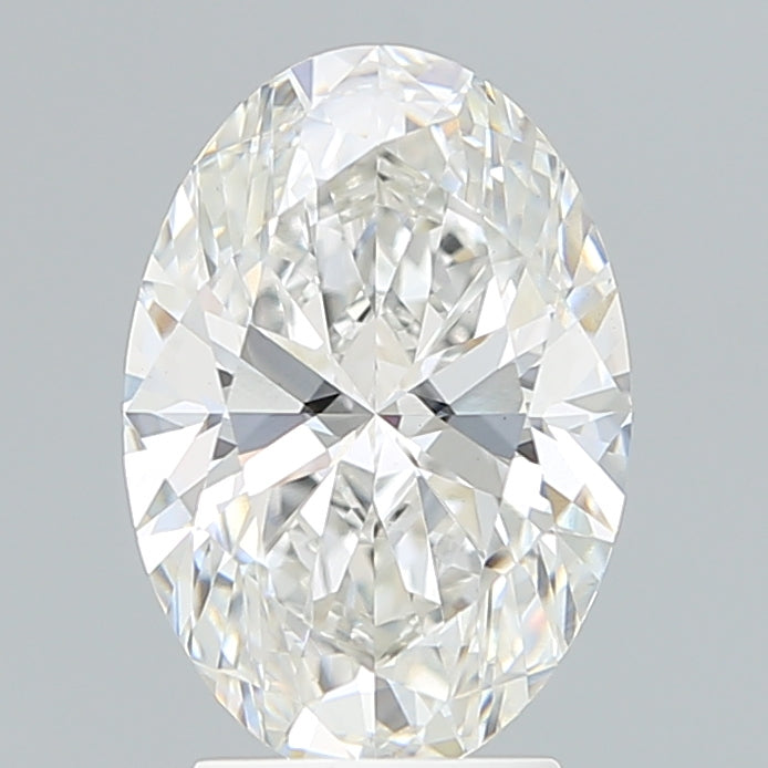 3.2 Carat Oval Lab Diamond with  Cut Diamond in 14KT  view 1
