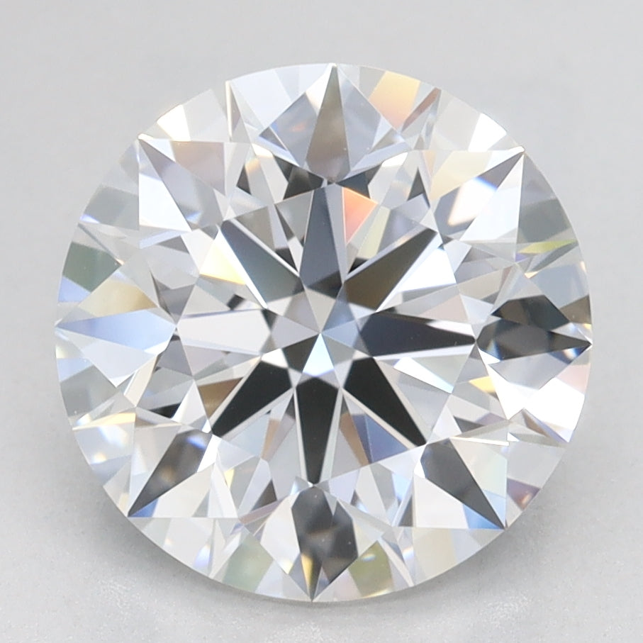 2.8 Carat Round Lab Diamond with  Cut Diamond in 14KT  view 1
