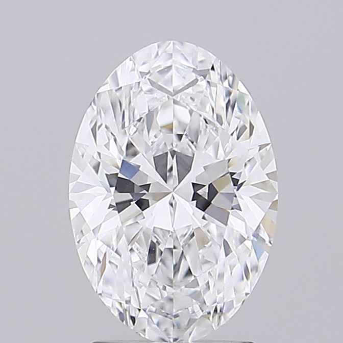 3.0 Carat Oval Lab Diamond with  Cut Diamond in 14KT  view 1
