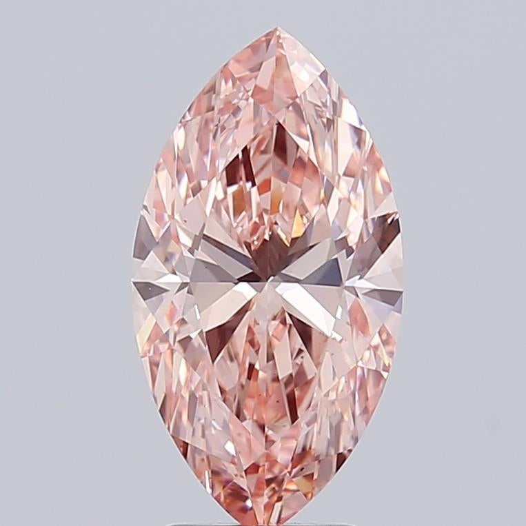 3.0 Carat Marquise Lab Diamond with  Cut Diamond in 14KT  view 1
