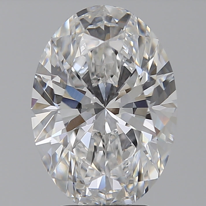 4.01 Carat Oval Lab Diamond with  Cut Diamond in 14KT  view 1
