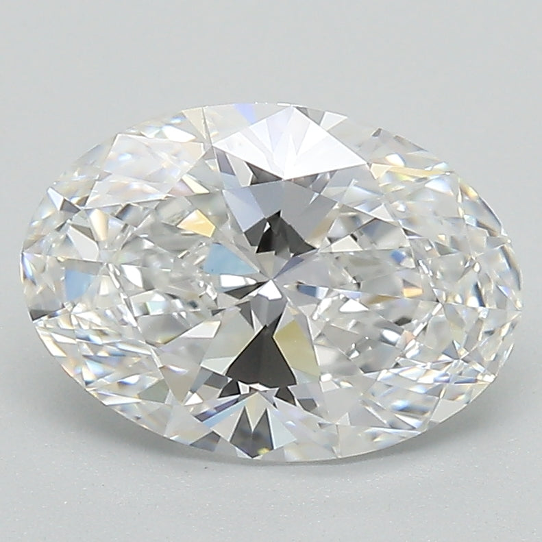 2.08 Carat Oval Lab Diamond with  Cut Diamond in 14KT  view 1
