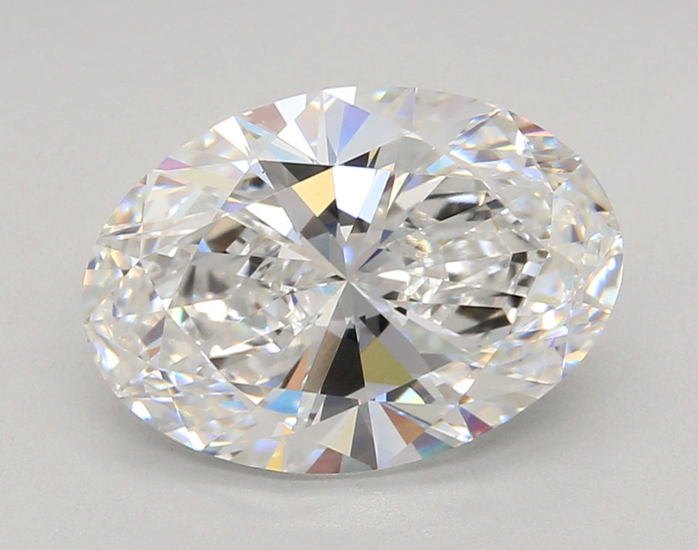4.03 Carat Oval Lab Diamond with  Cut Diamond in 14KT  view 1
