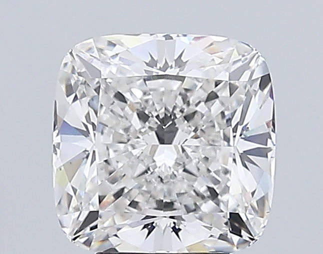 5.02 Carat Cushion Lab Diamond with  Cut Diamond in 14KT  view 1
