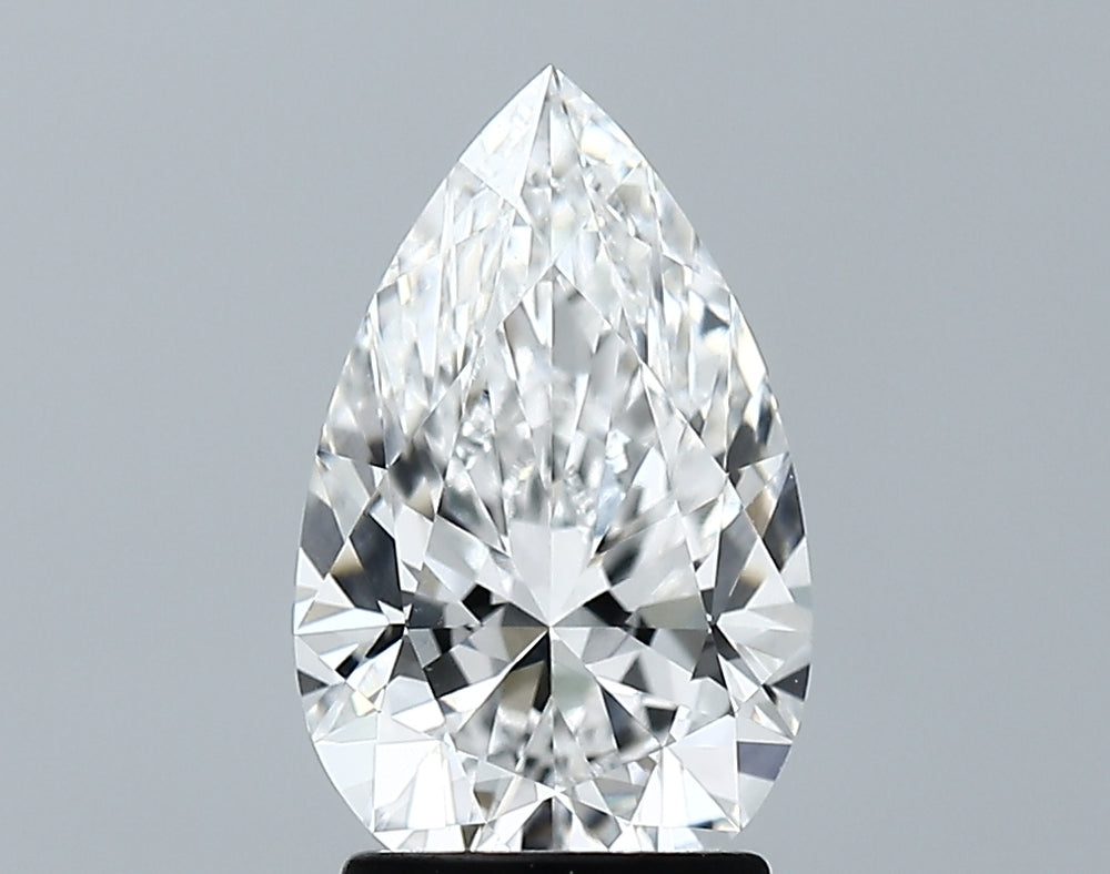 2.05 Carat Pear Lab Diamond with  Cut Diamond in 14KT  view 1
