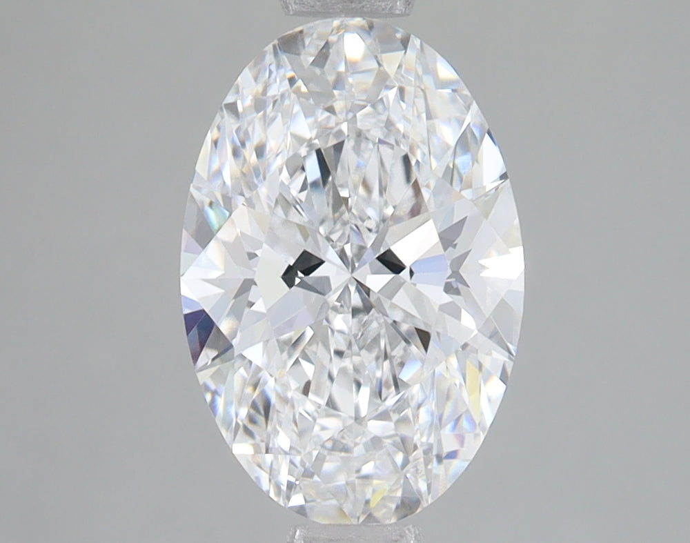 2.34 Carat Oval Lab Diamond with  Cut Diamond in 14KT  view 1
