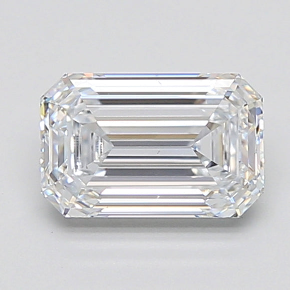 1.9 Carat Emerald Lab Diamond with  Cut Diamond in 14KT  view 1
