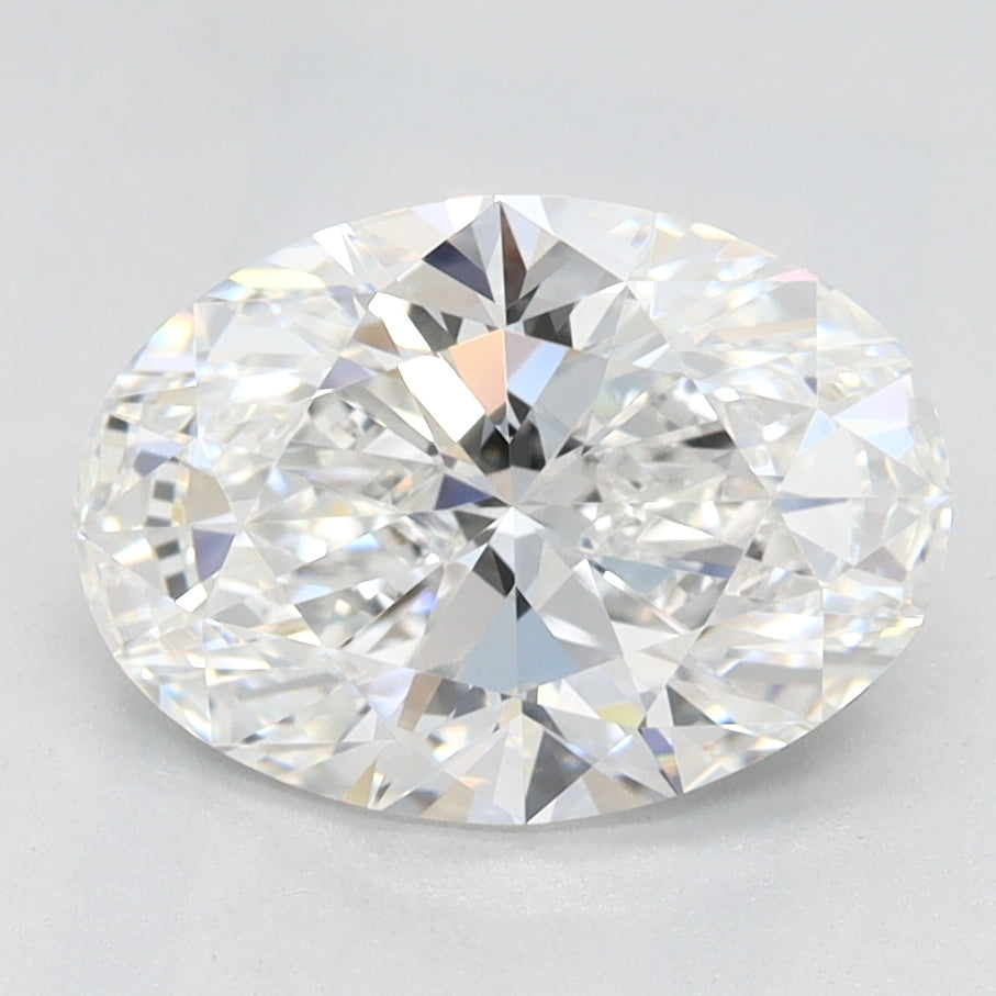 1.8 Carat Oval Lab Diamond with  Cut Diamond in 14KT  view 1
