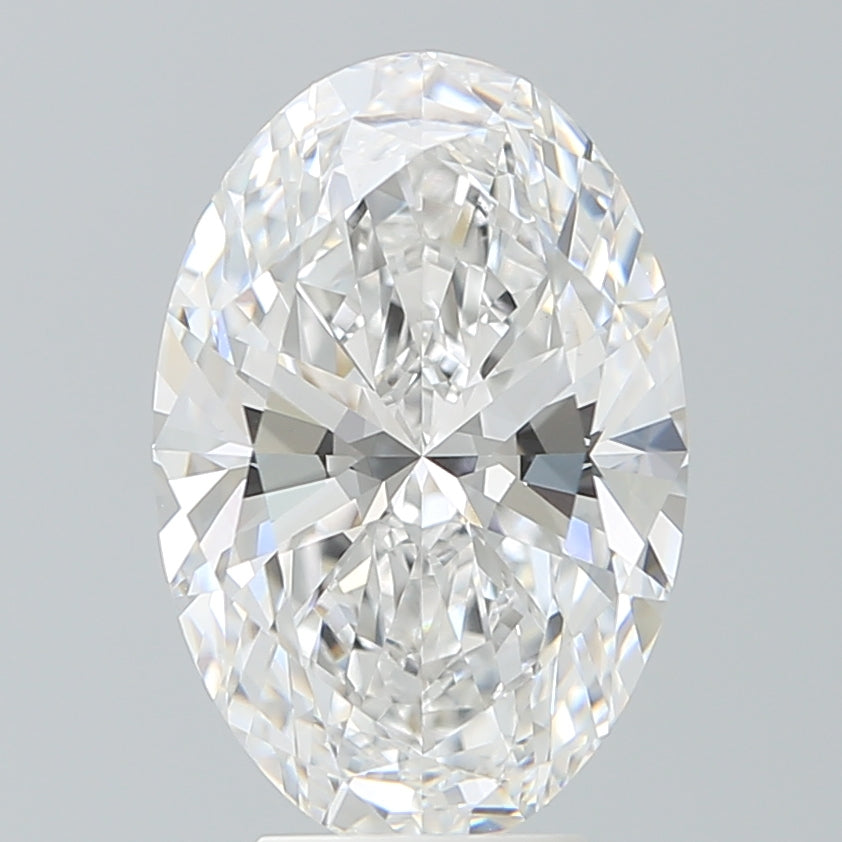 5.02 Carat Oval Lab Diamond with  Cut Diamond in 14KT  view 1
