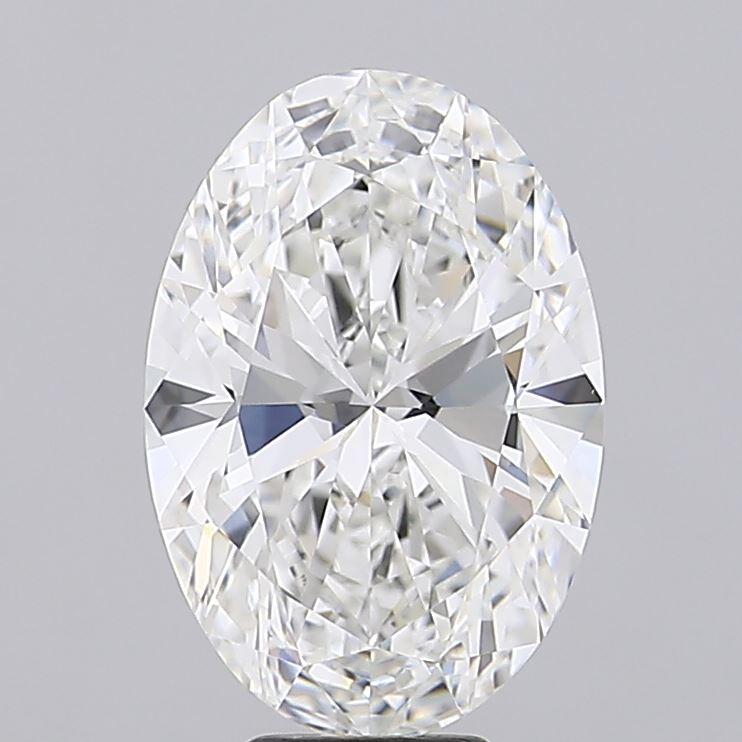 7.55 Carat Oval Lab Diamond with  Cut Diamond in 14KT  view 1
