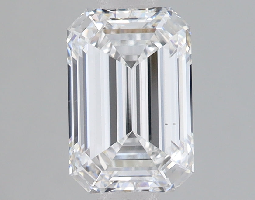 1.53 Carat Emerald Lab Diamond with  Cut Diamond in 14KT  view 1
