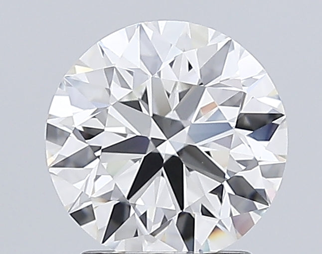 2.22 Carat Round Lab Diamond with  Cut Diamond in 14KT  view 1
