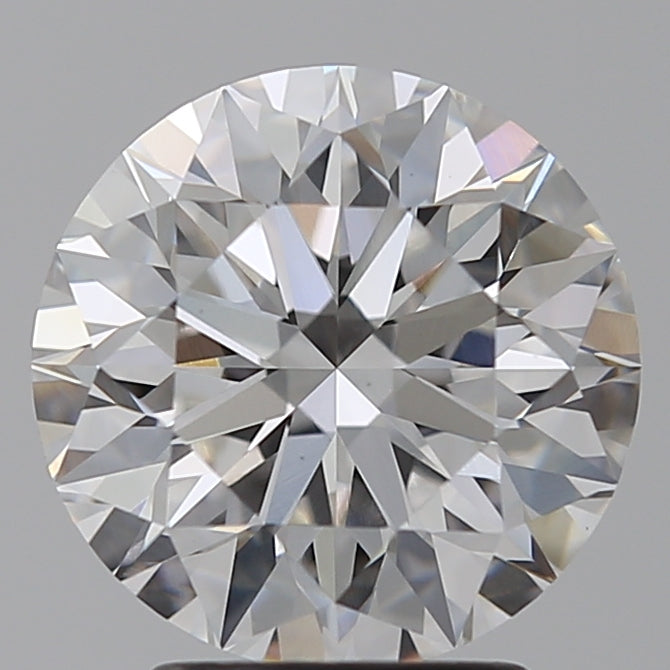 2.92 Carat Round Lab Diamond with  Cut Diamond in 14KT  view 1
