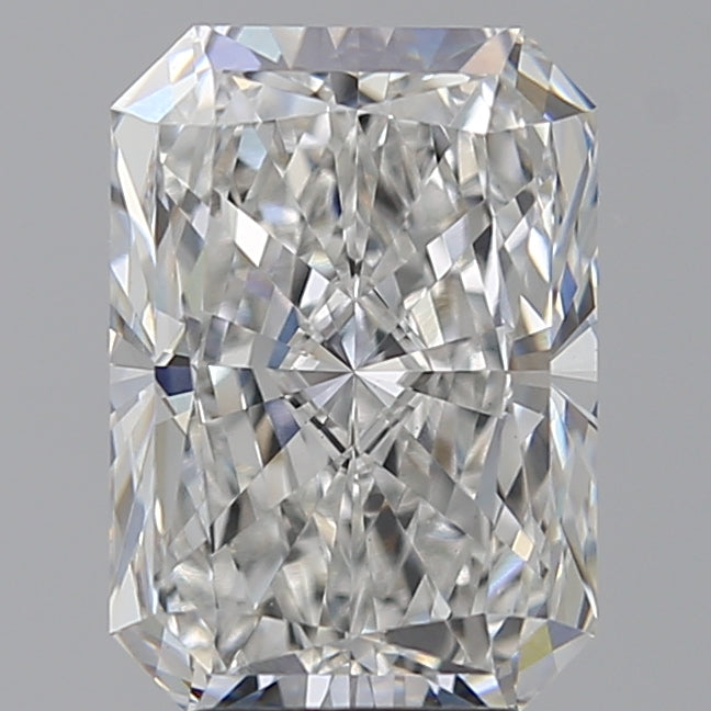 4.02 Carat Radiant Lab Diamond with  Cut Diamond in 14KT  view 1
