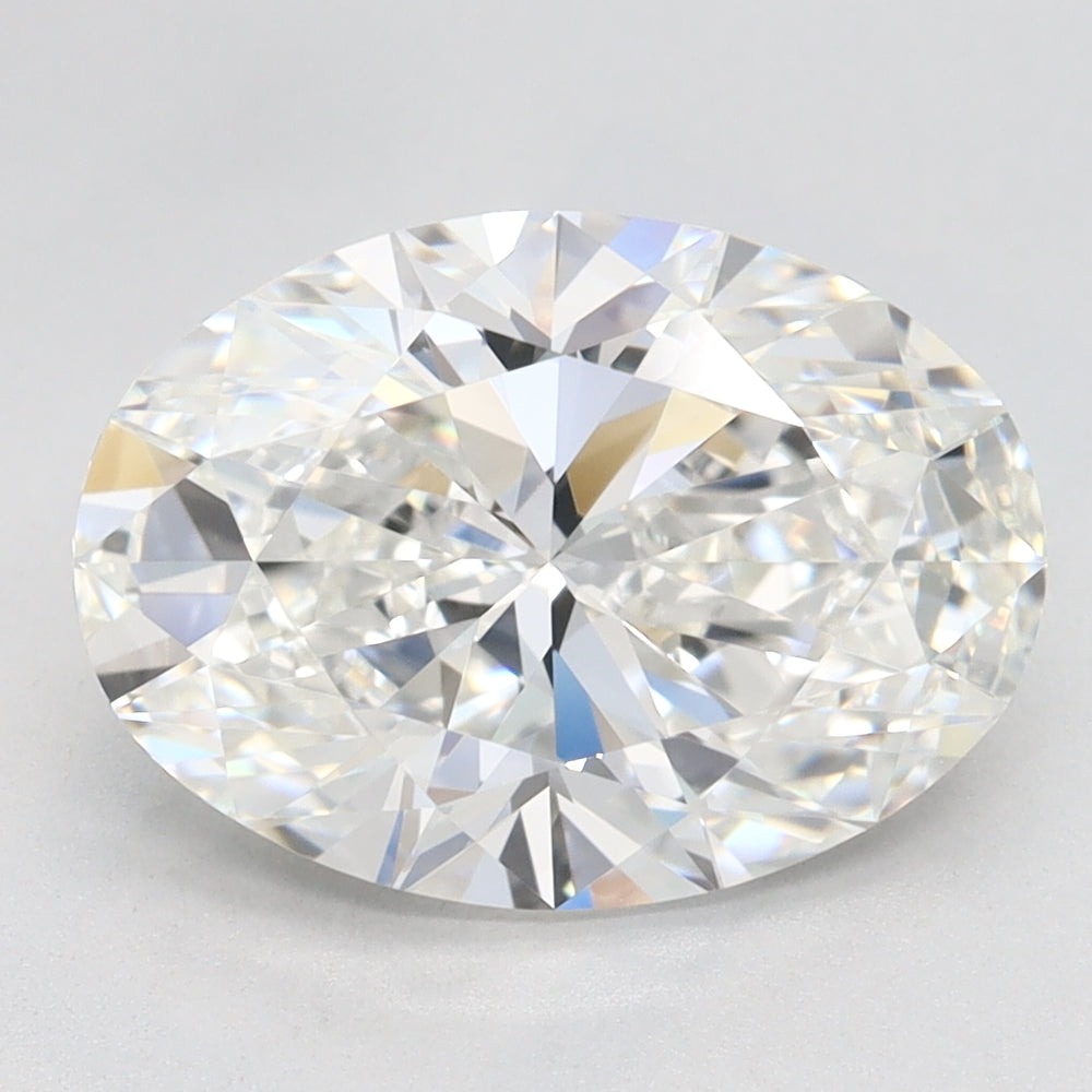 2.73 Carat Oval Lab Diamond with  Cut Diamond in 14KT  view 1
