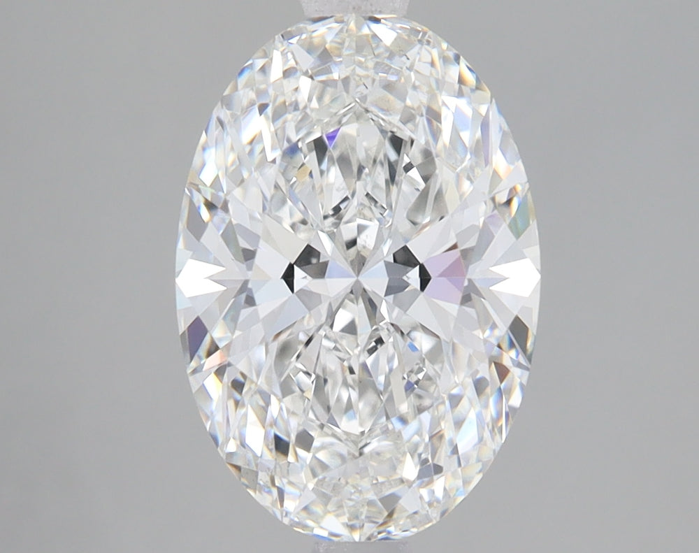 3.03 Carat Oval Lab Diamond with  Cut Diamond in 14KT  view 1
