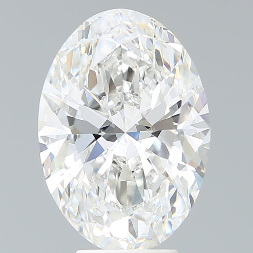 5.66 Carat Oval Lab Diamond with  Cut Diamond in 14KT  view 1
