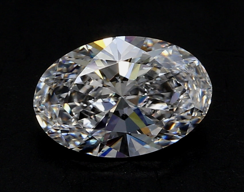 2.12 Carat Oval Lab Diamond with  Cut Diamond in 14KT  view 1
