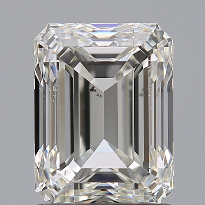 1.51 Carat Emerald Natural Diamond with  Cut Diamond in 14KT  view 1
