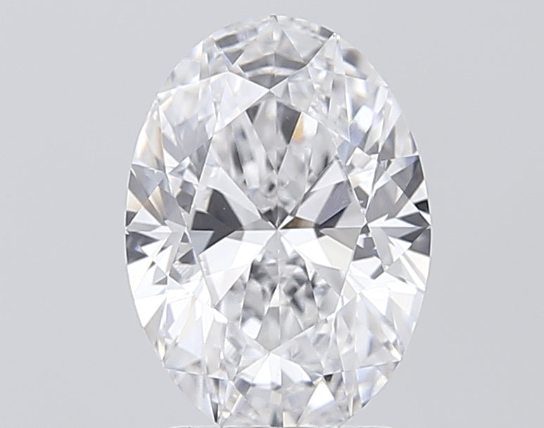 2.7 Carat Oval Lab Diamond with  Cut Diamond in 14KT  view 1
