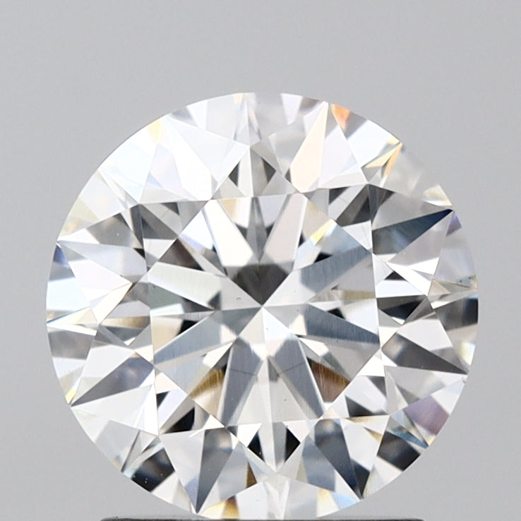 1.45 Carat Round Lab Diamond with  Cut Diamond in 14KT  view 1
