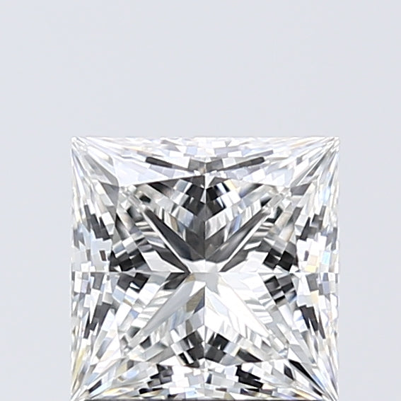 1.65 Carat Princess Lab Diamond with  Cut Diamond in 14KT  view 1

