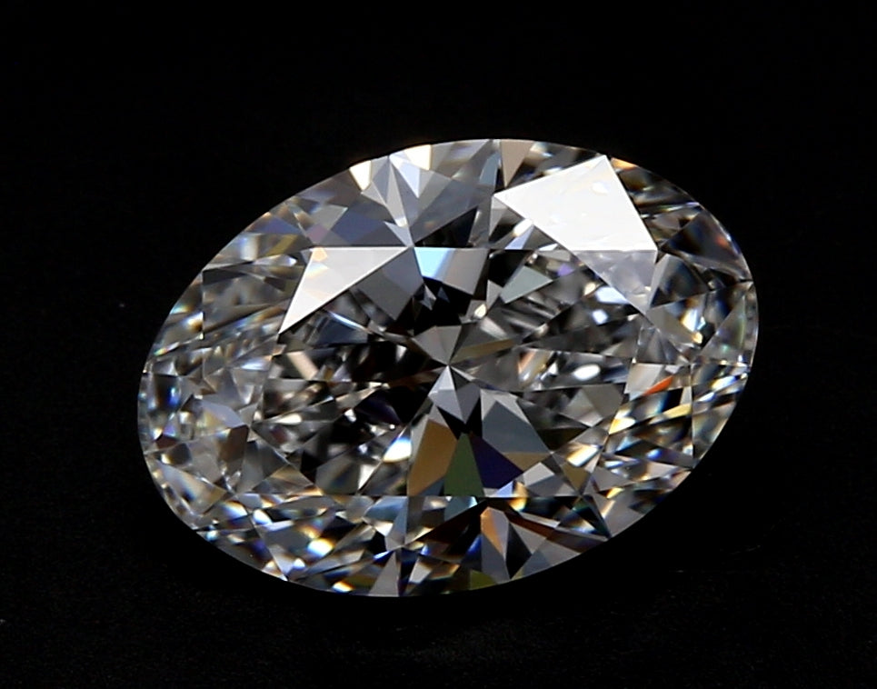 1.95 Carat Oval Lab Diamond with  Cut Diamond in 14KT  view 1
