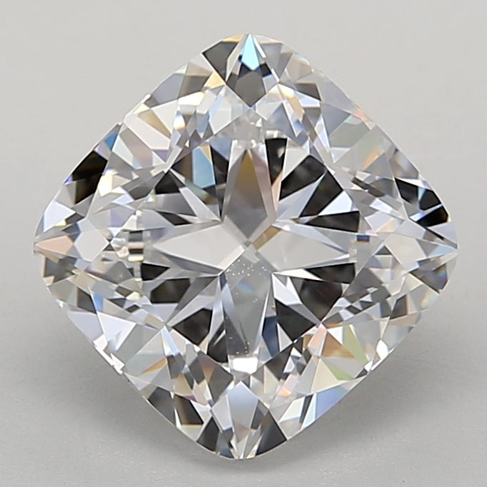4.08 Carat Cushion Lab Diamond with  Cut Diamond in 14KT  view 1
