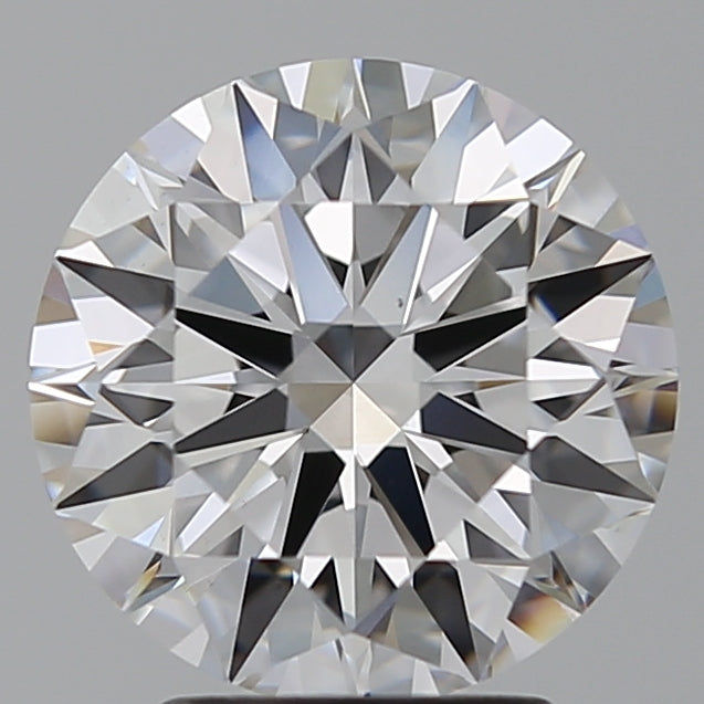 3.02 Carat Round Lab Diamond with  Cut Diamond in 14KT  view 1
