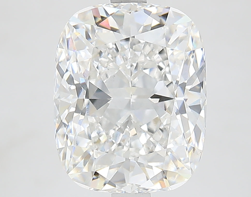 4.51 Carat Cushion Lab Diamond with  Cut Diamond in 14KT  view 1
