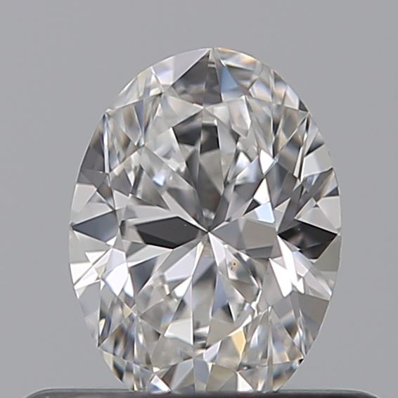 0.42 Carat Oval Natural Diamond with  Cut Diamond in 14KT  view 1
