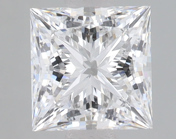 1.53 Carat Princess Lab Diamond with  Cut Diamond in 14KT  view 1
